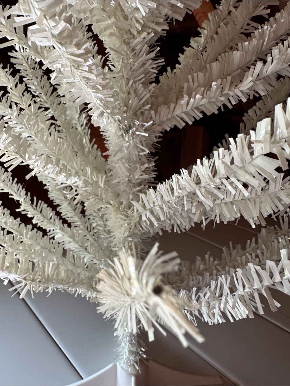 White Artificial 24 inch Holiday Tree - Elegant Minimalist Decor - Picture 3 of 3